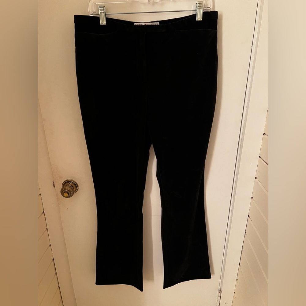 Black velvet pants . Tommy Hilfiger size 14 but runs small